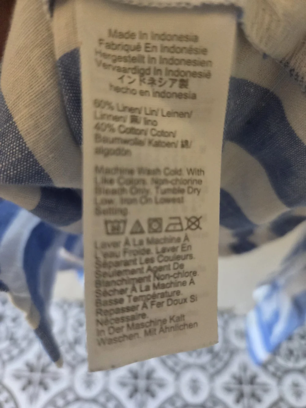 J. Crew Blue and White Striped Button-Down Shirt